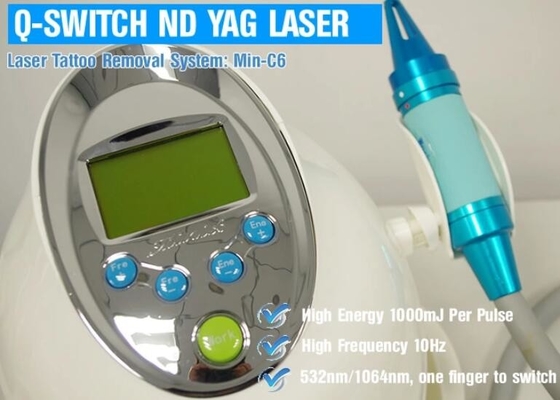 Mini C6 Q Switch Nd YAG Laser 532nm / 1064nm Tần số lặp lại 1 đến 10Hz