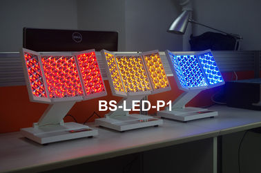 Máy quang trị liệu LED cầm tay có ánh sáng đỏ / xanh / vàng để điều trị mặt